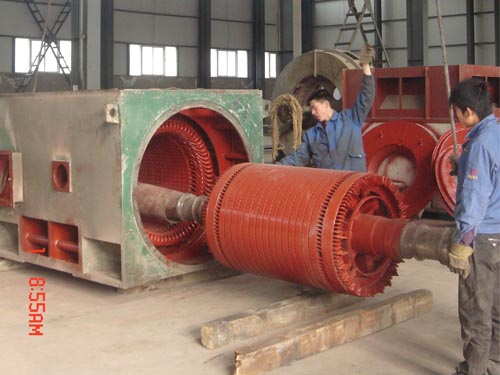 大直流維修_2800KW電機解體、抽芯